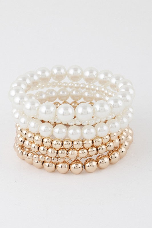 Two tone beaded bracelet