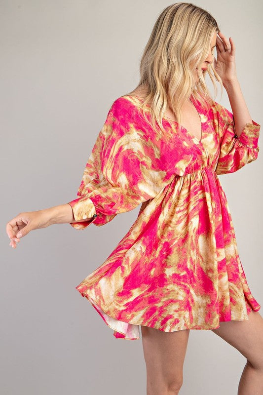 Kimono Coral Taupe Dress