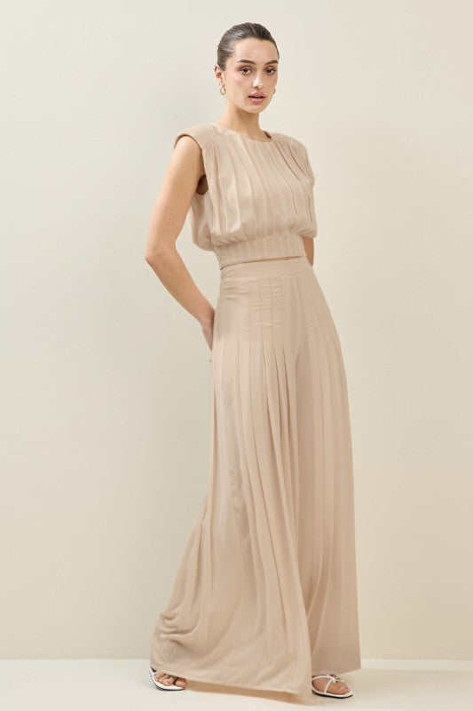 Pleated Sleeveless Top(Pre order)