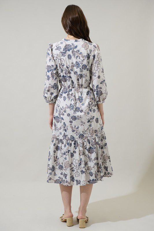 Floral Elegance Midi Dress