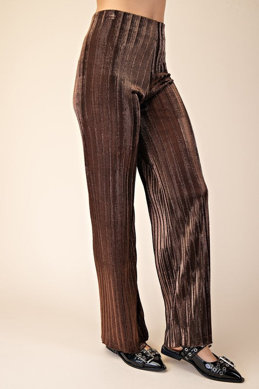 Pleated Bronze Mesh Pant