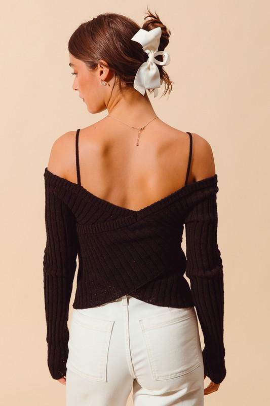 Black V neck Sweater