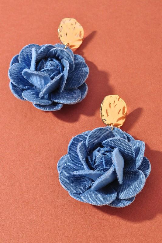 Blue Flower Earrings