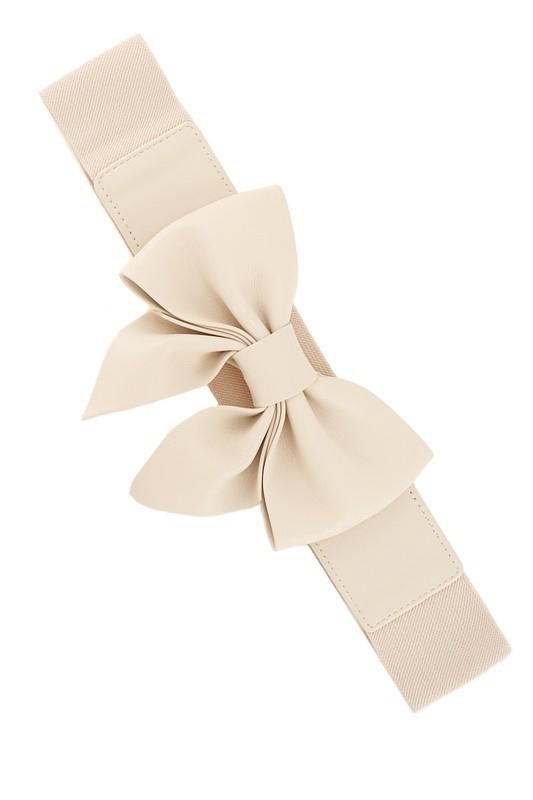 Ribbon Elastic Belt Taupe