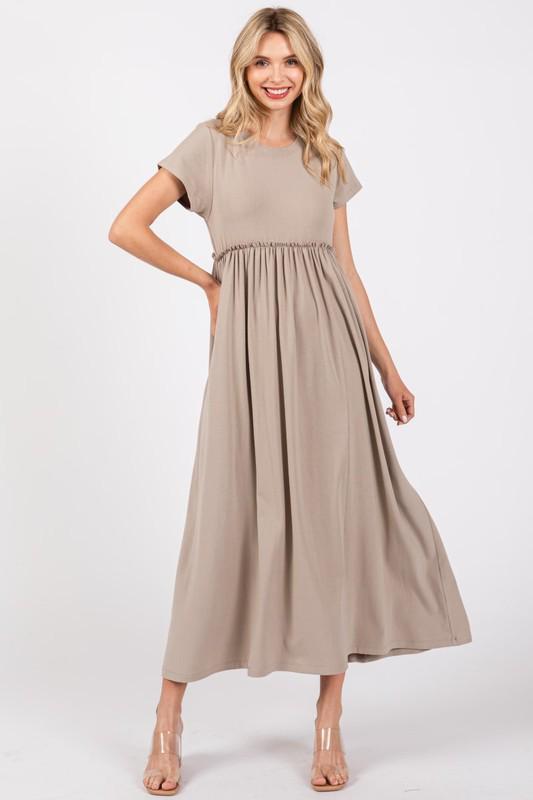 Taupe Midi Dress