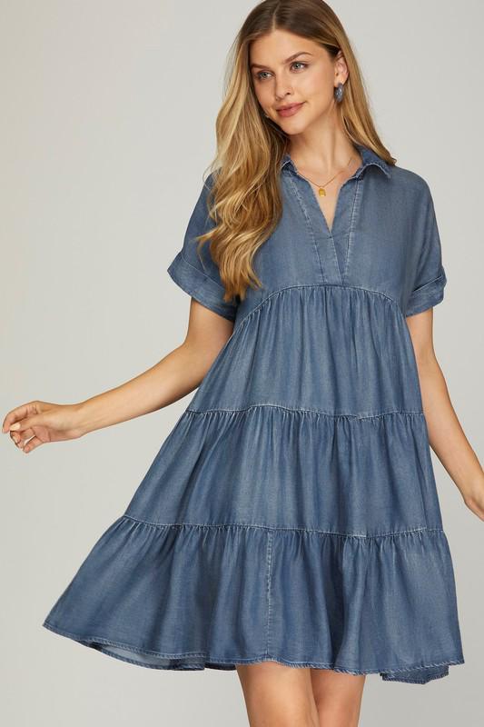 Babydoll denim dress