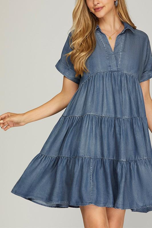 Babydoll denim dress