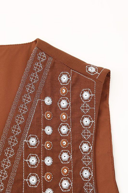 Rust metallic details vest