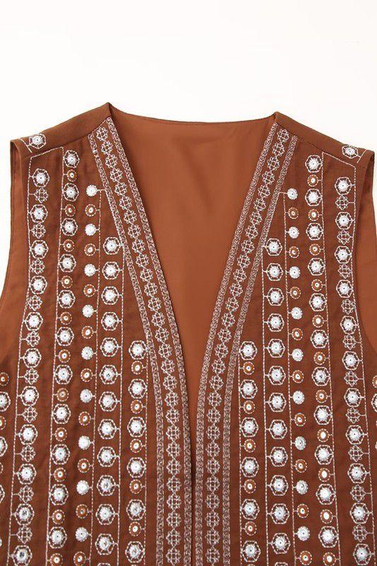 Rust metallic details vest