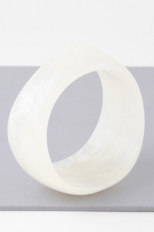 Wave cuff white bracelet