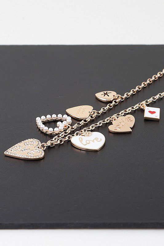 Heart charms necklace