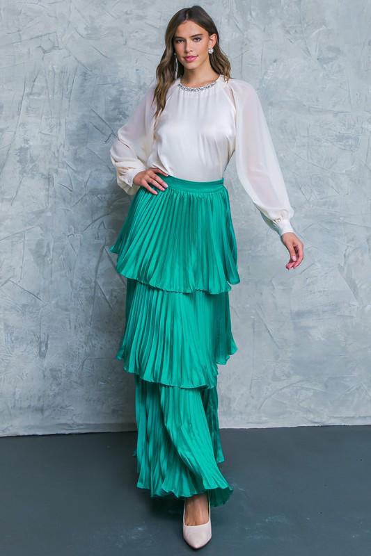 Turquoise Maxi Skirt