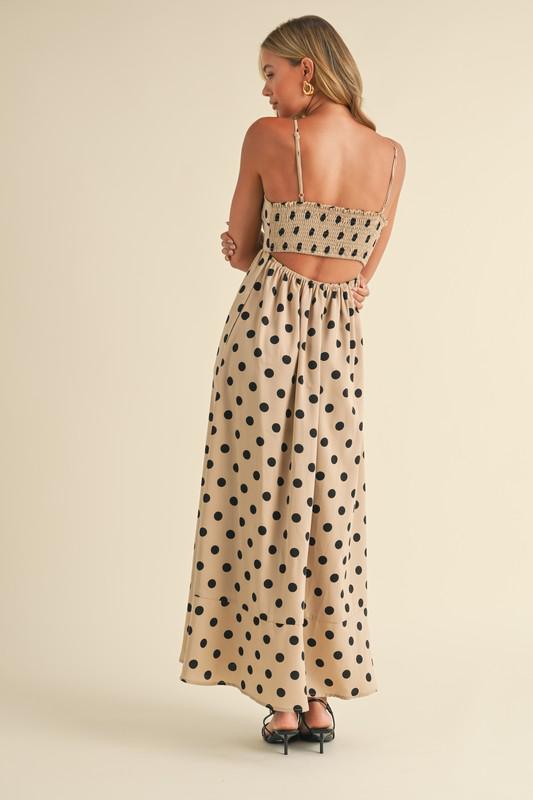 Polka Dots Black & White Maxi Dress