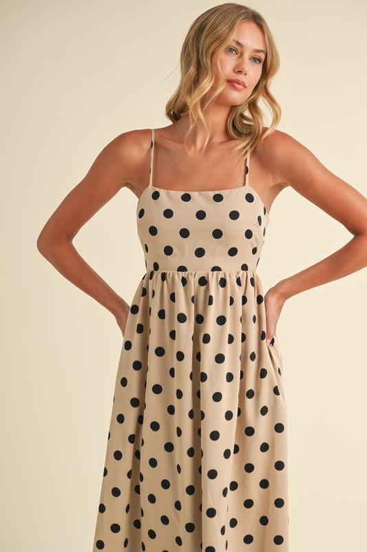 Polka Dots Black & White Maxi Dress