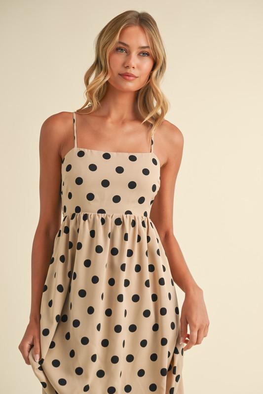 Polka Dots Black & White Maxi Dress