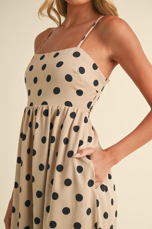 Polka Dots Black & White Maxi Dress