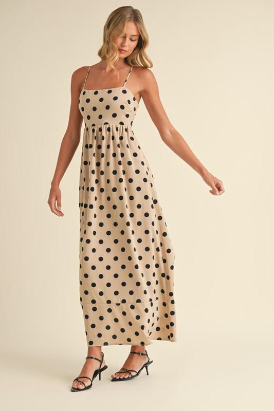 Polka Dots Black & White Maxi Dress