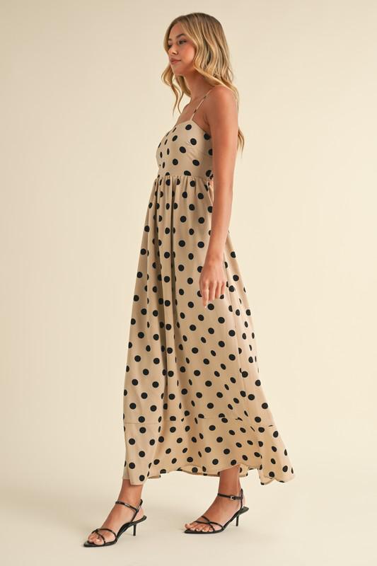 Polka Dots Black & White Maxi Dress