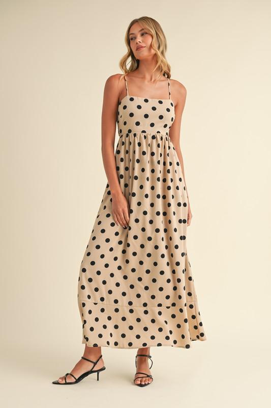 Polka Dots Black & White Maxi Dress