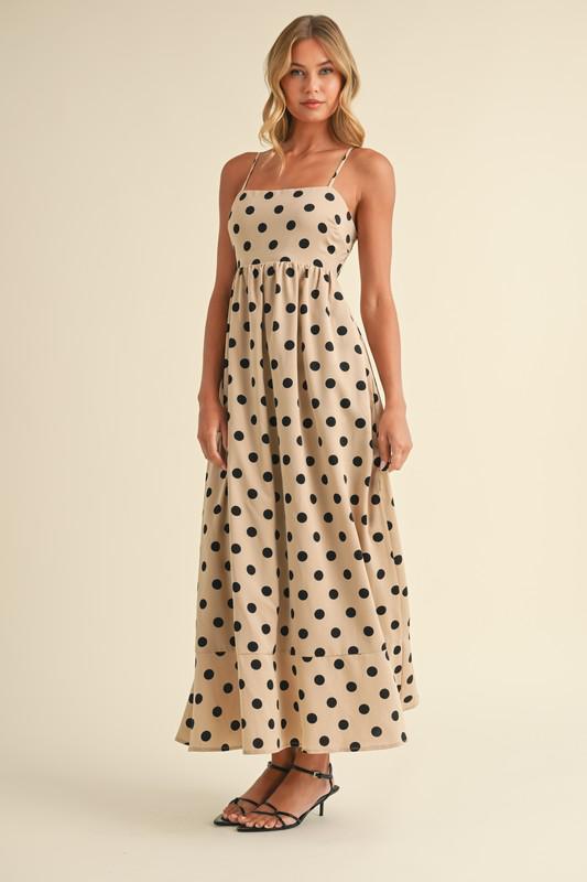 Polka Dots Black & White Maxi Dress