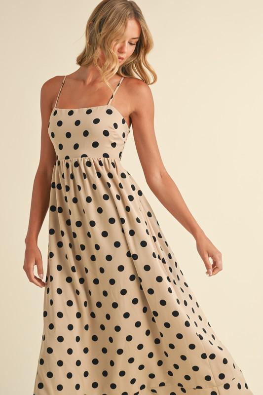 Polka Dots Black & White Maxi Dress