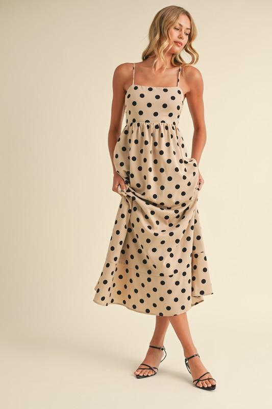 Polka Dots Black & White Maxi Dress