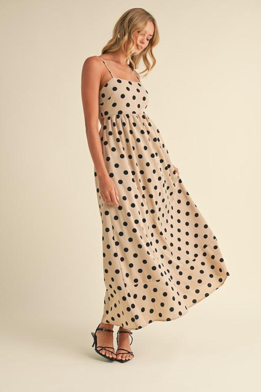 Polka Dots Black & White Maxi Dress