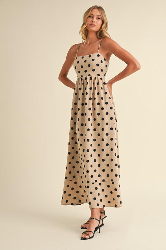 Polka Dots Black & White Maxi Dress