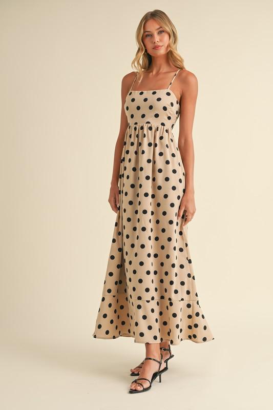 Polka Dots Black & White Maxi Dress