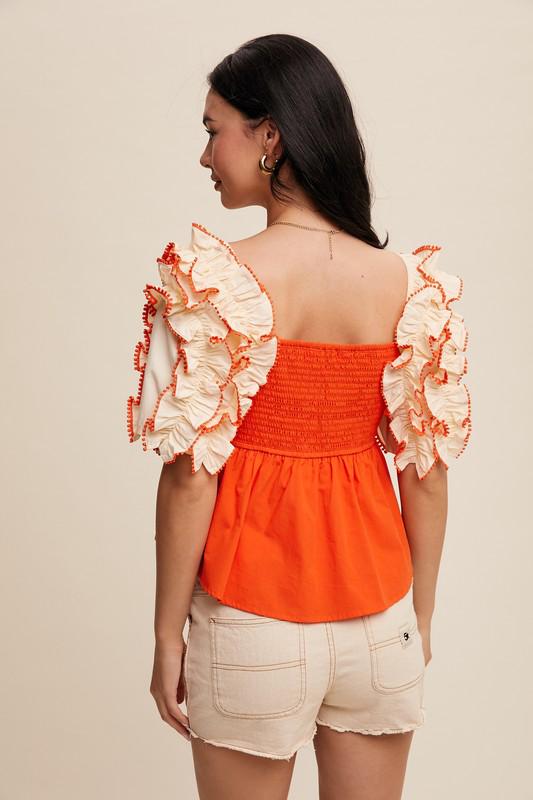 Sunset Ruffle Top