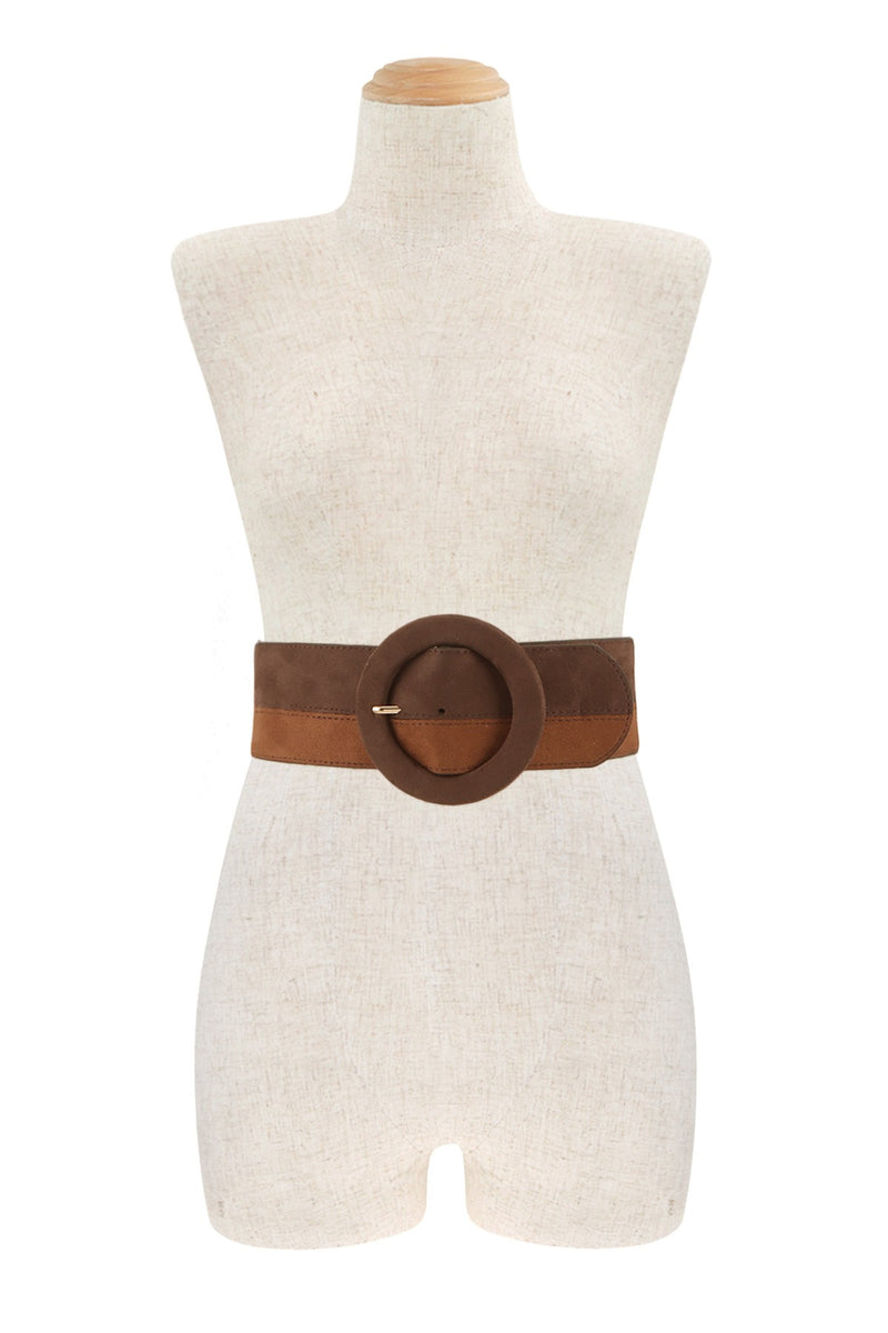 Two tune suede elastic belt