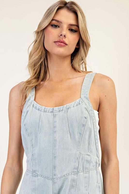 Relaxed Denim Jumpsuit