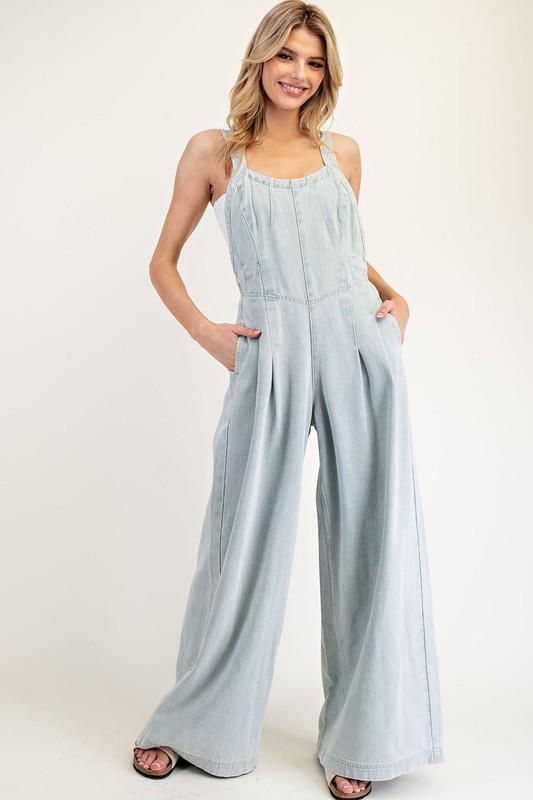 Relaxed Denim Jumpsuit