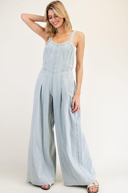 Relaxed Denim Jumpsuit