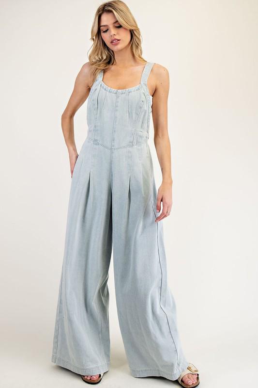 Relaxed Denim Jumpsuit