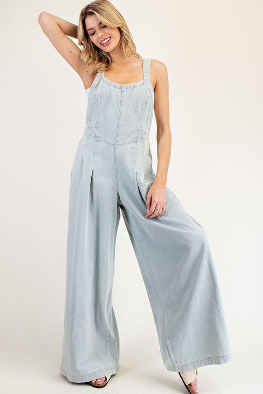 Relaxed Denim Jumpsuit