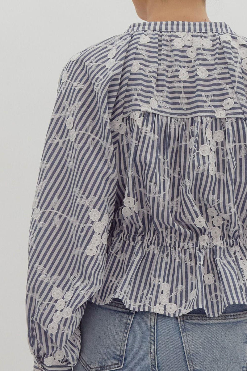 Nautical Embroidered Blouse