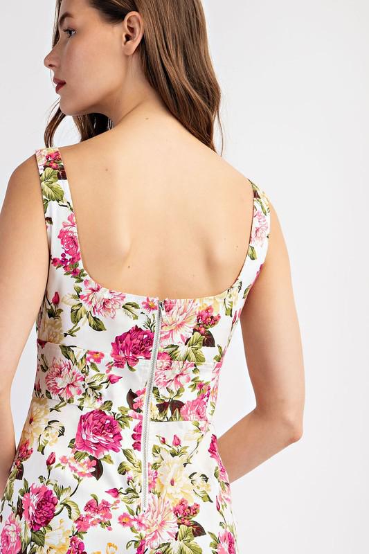 Floral Printed Sleeveless Jumpsuit