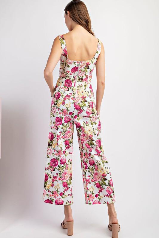 Floral Printed Sleeveless Jumpsuit