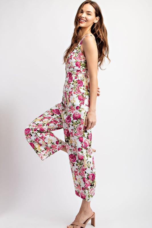 Floral Printed Sleeveless Jumpsuit