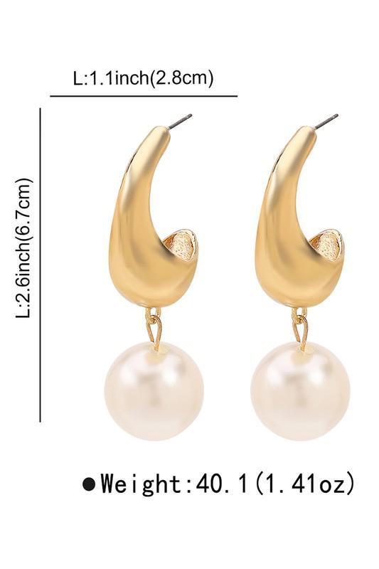 Metallic Pearl Earrings