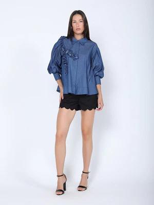 Gracia Chambray Blossom Top