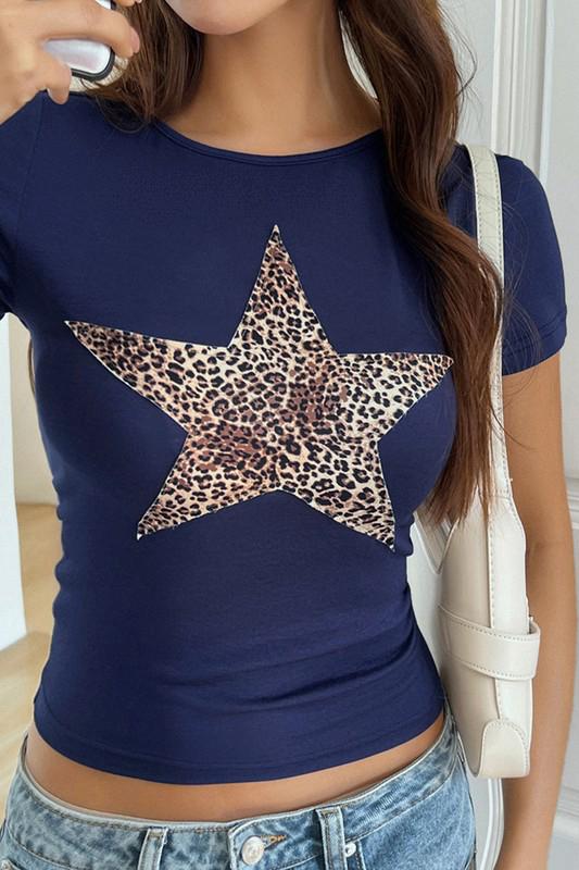 Navy Star Fitted Tshirt (Preorder)