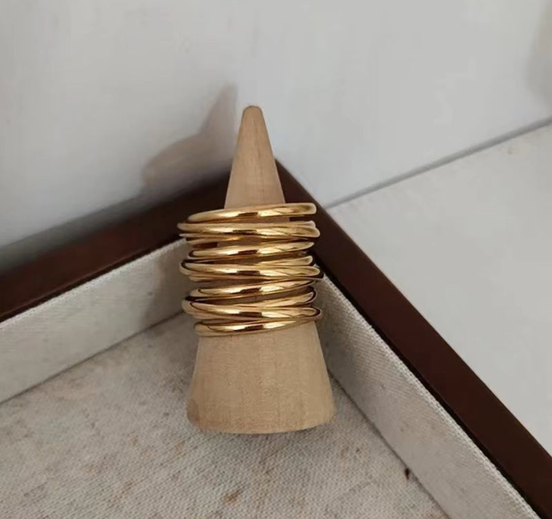 18k Gold Stainless Steel Multi-layer Ring