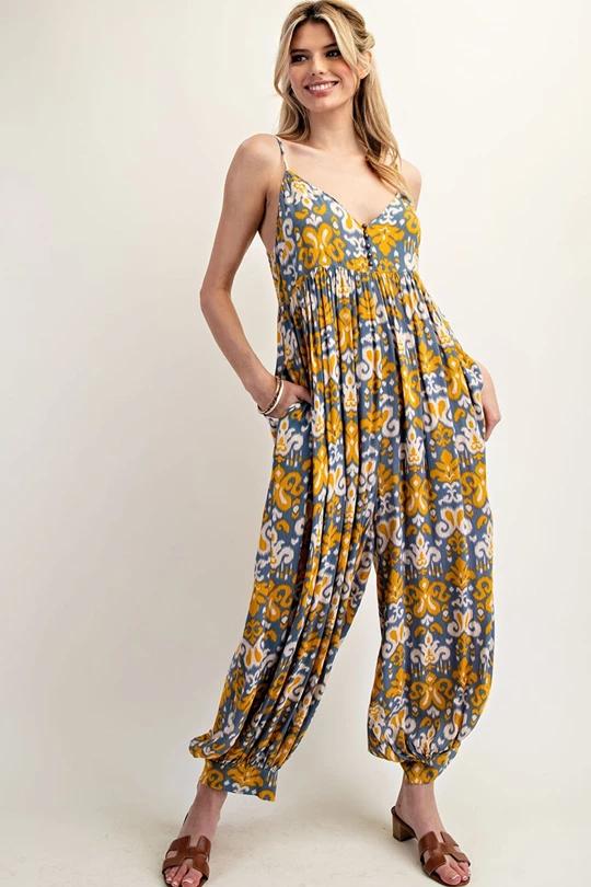 Boho Chic Printed Jumpsuit