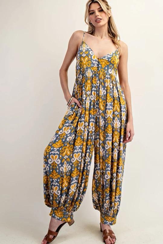 Boho Chic Printed Jumpsuit