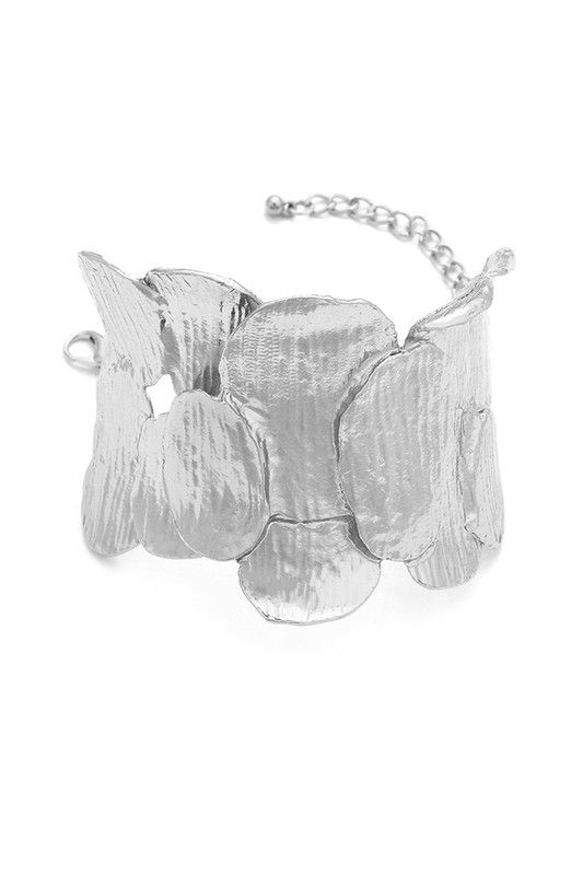 Silver Leaf Cuff Bracelet