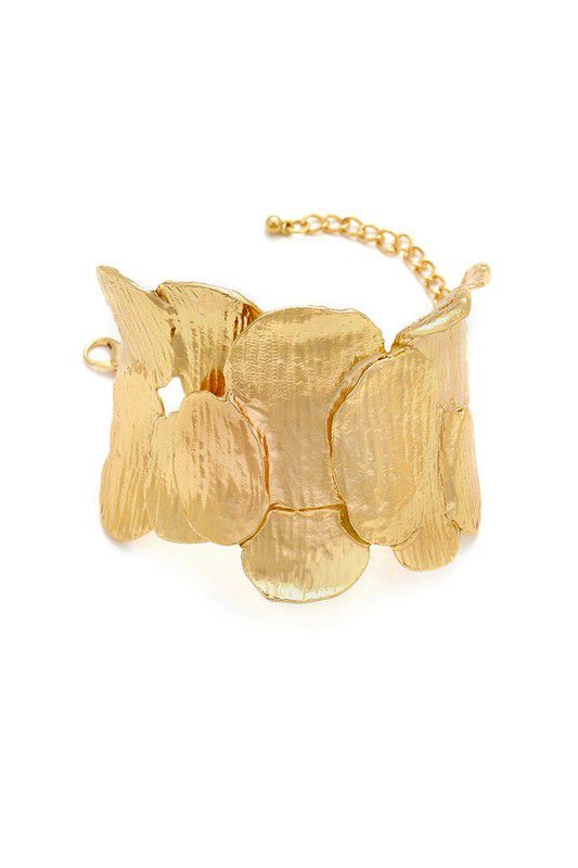 Golden Petal Cuff Bracelet