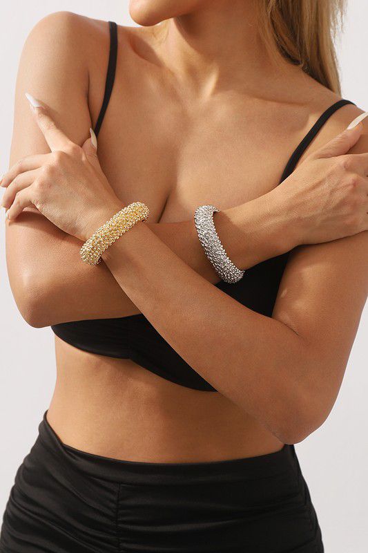 Radiant Texture Silver Cuff