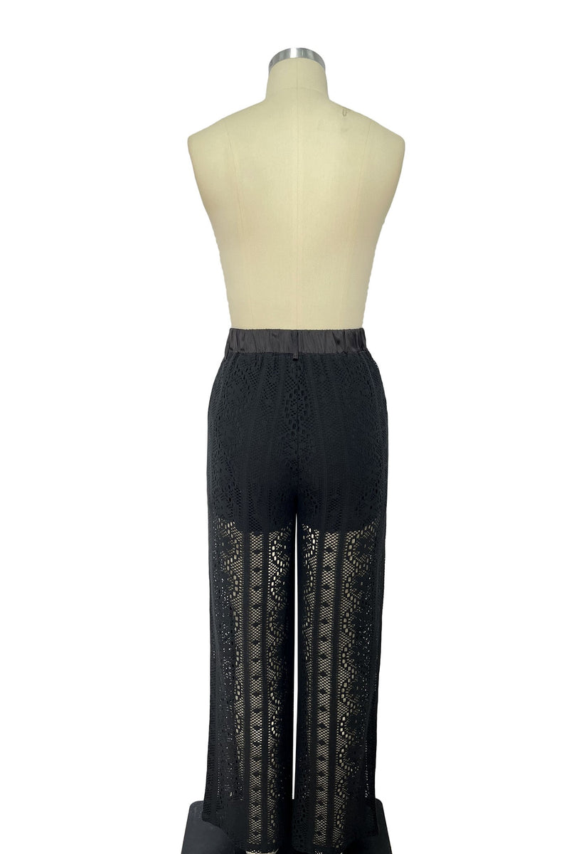 Contrast Embroidery Pants